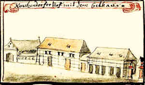 Kuntzendorfer Hof mit dem Gelhaus - Dwór, widok ogólny